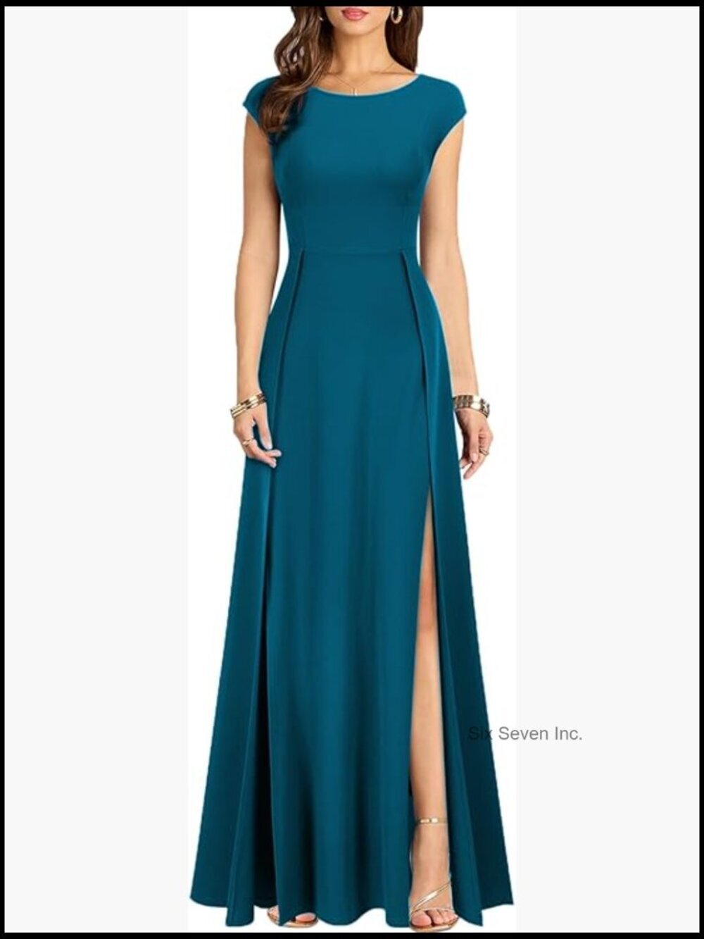 Mermaid Cocktail Dress with Split High Waist Sleeveless Floor Length
